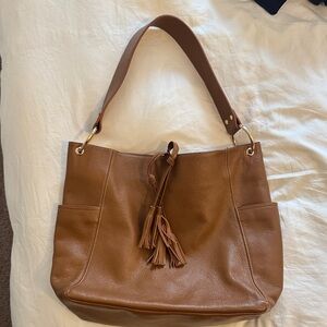 Tan Genuine Leather Shoulder Bag